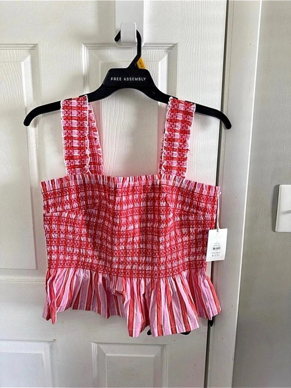 Free Assembly Plaid Crop Top